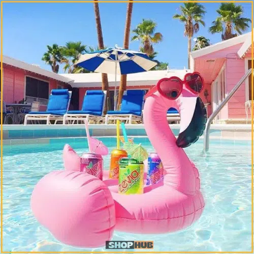 Porte-gobelet gonflable Flamingo
