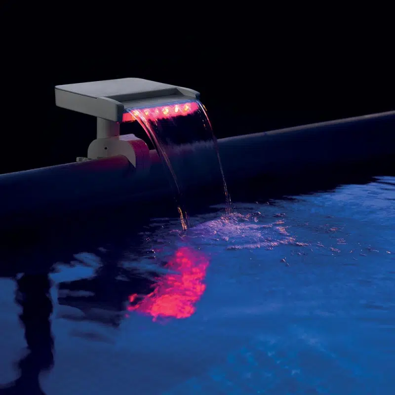 Cascade piscine LED multicolore