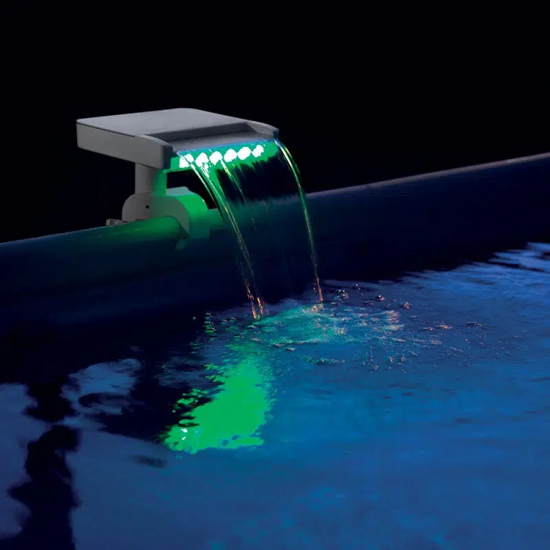 Cascade piscine LED multicolore