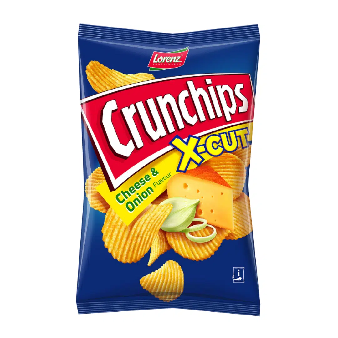CHIPS CRUNCHIPS XCUT OIGNON FROMAGE 85 GR