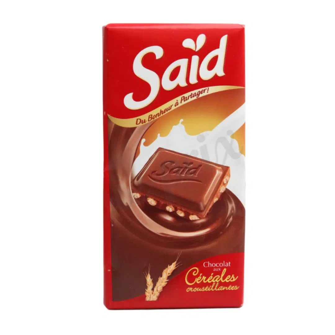 CHOCOLAT AUX CEREALES 75GR SAID