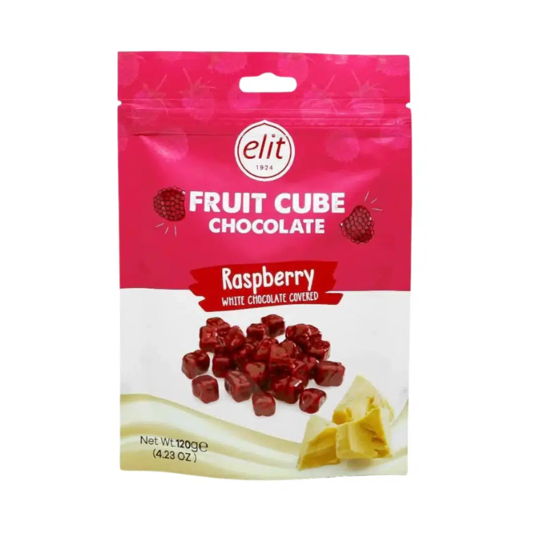CHOCOLAT BLANCHE RASPBERRY CUBES 120 ELITE