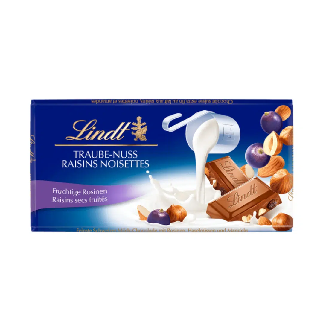 CHOCOLAT MILK RAISIN NOISETTE 100 GR LIND'T