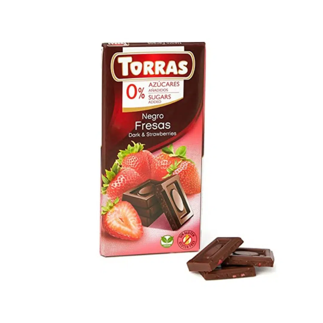 CHOCOLAT NOIR FRAISE 75 GR TORRAS