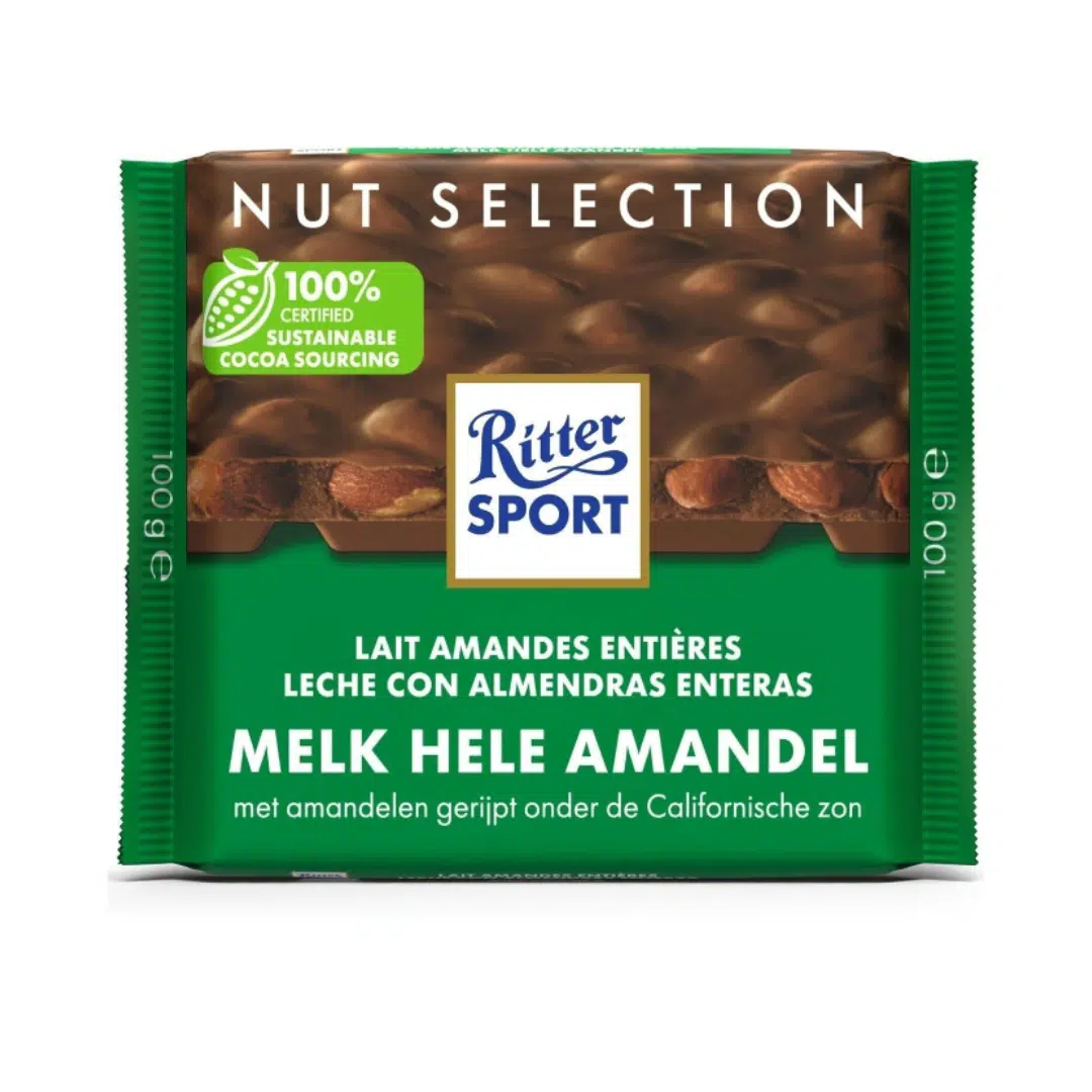 CHOCOLAT RITTER LAIT AMANDE 100GR
