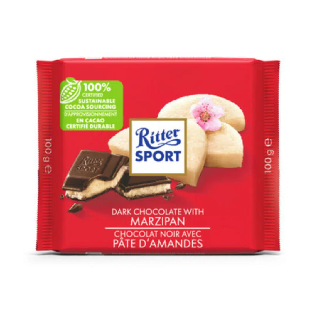 CHOCOLAT RITTER NOIR MARZIPAN 100GR