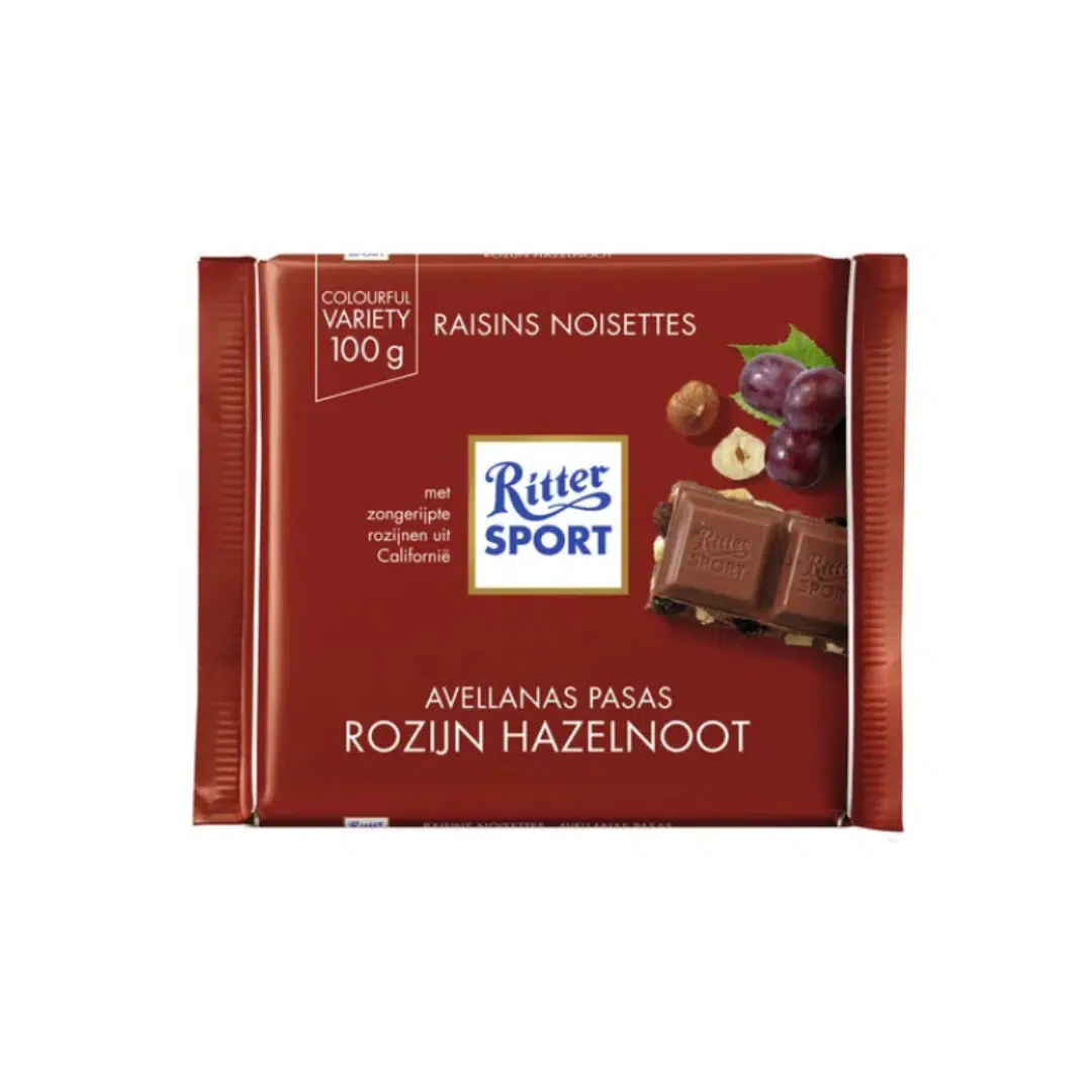 CHOCOLAT RITTER RAISIN NOISET 100GR