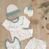 Coffret Naissance 5 Pièces 100% Coton Vert – Réf C7617 – (0-3M)