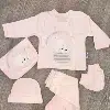 Coffret Naissance 5 Pièces 100% Coton Gris – Réf HM115 – (0-3M)