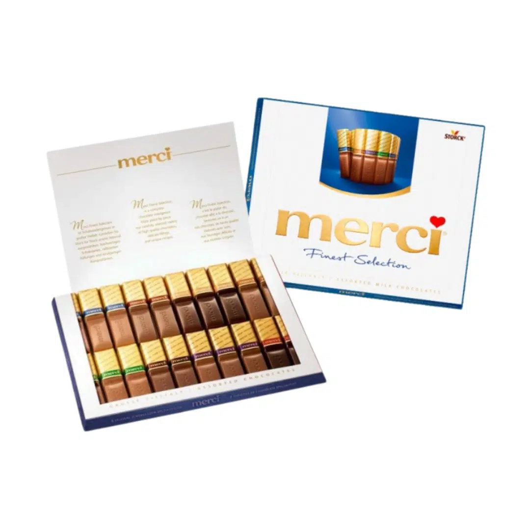 COFFRET CHOCOLAT 250 GR BLEU MERCI