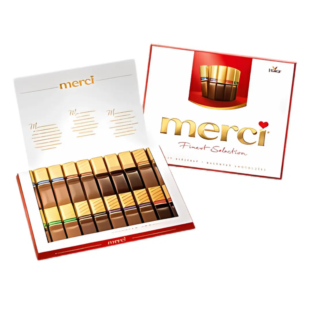 COFFRET CHOCOLAT 250 GR ROUGE MERCI