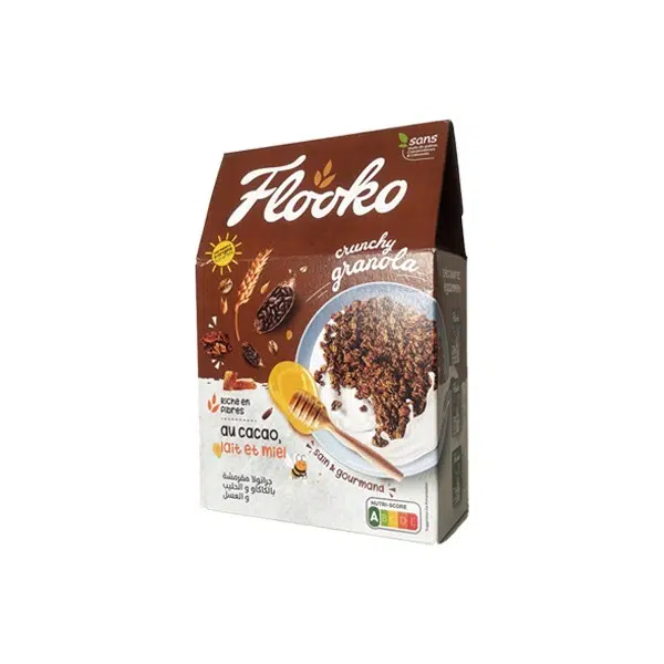 CRUNCHY CACAO LAIT MIEL 300 GR FLOOKO