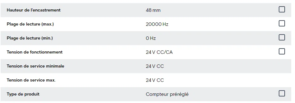 COMPTEUR IMPULSION 24V  96X48mm