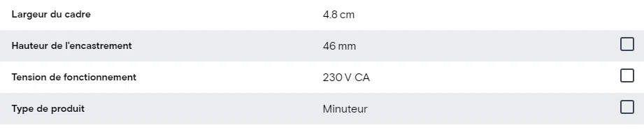 COMPTEUR HORAIRE 220V 48x 48mm
