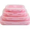 Set de 4 Boîtes Alimentaires Pliables en Silicone