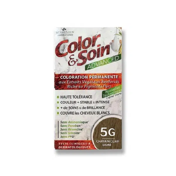 Les 3 Chênes Color & Soin Advanced Coloration Permanente 130 ml - Teinte : 5G : Châtain Clair Doré