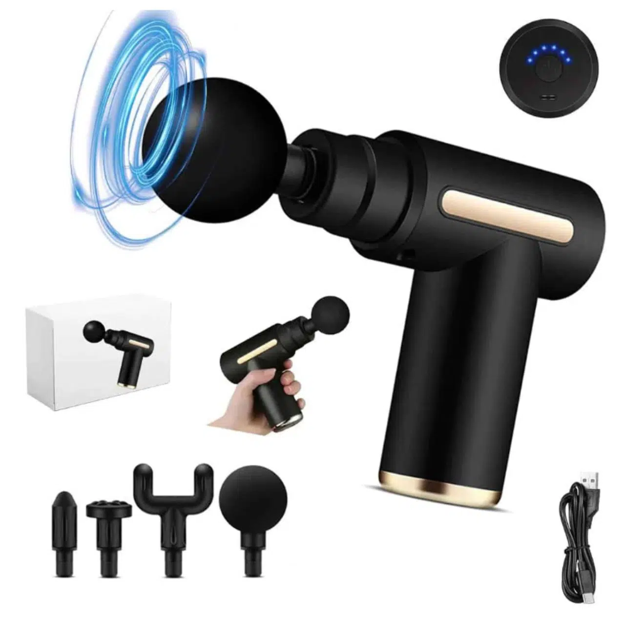 Pistolet de Massage  Gun جهاز مساج وتدليك العضلات بحجم صغير محمول بـ 6 سرعات