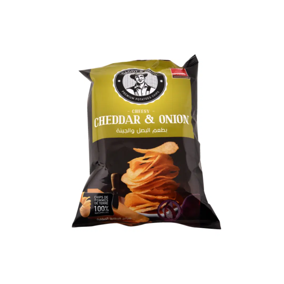 DADDY'S CHIPS CHEDDAR  OIGNON 70 GR