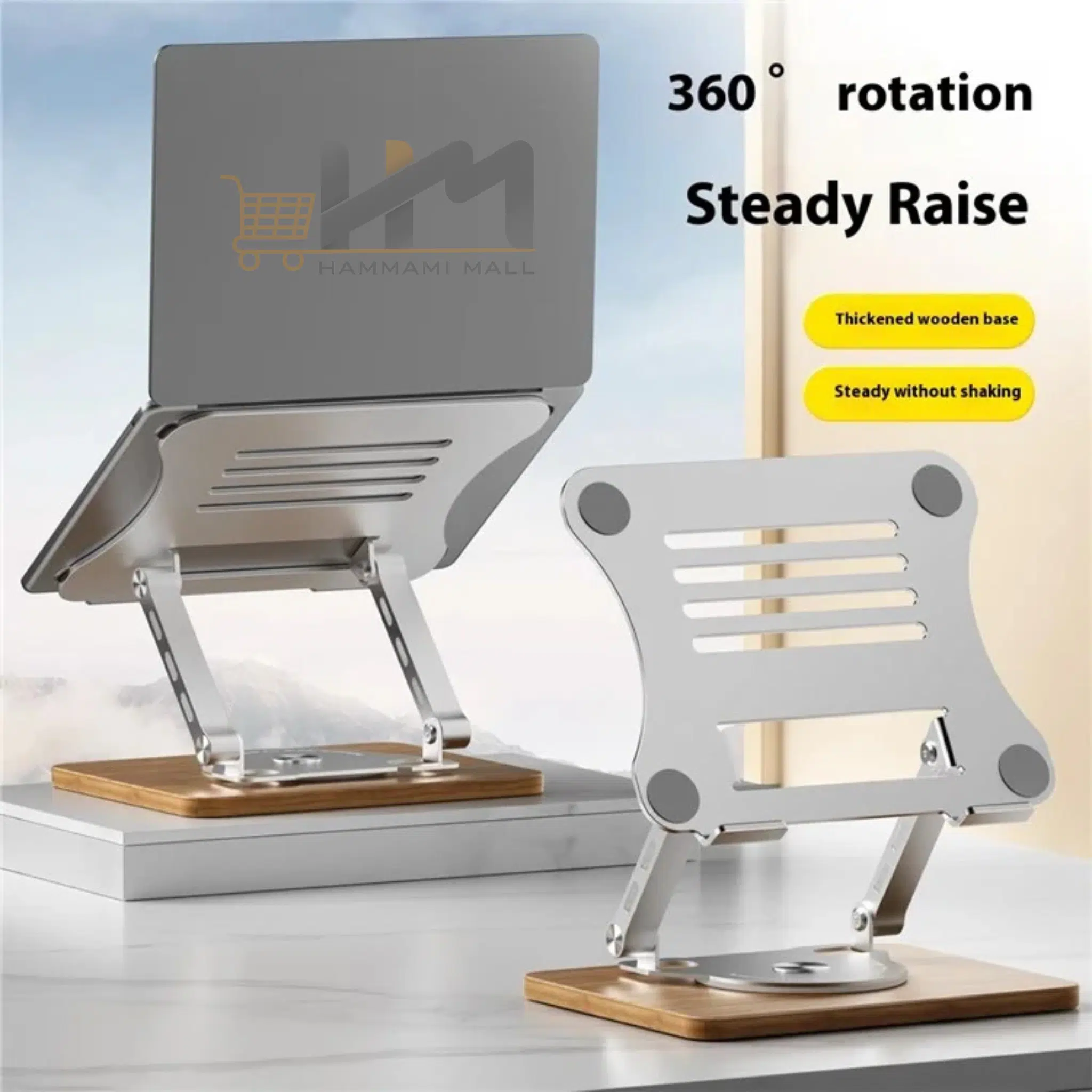 Support PRO – Métal & Bois Rotation à 360°
