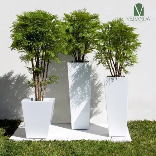 POT ELEGANCE en résine – H-85 * L-50 * l-50 cm