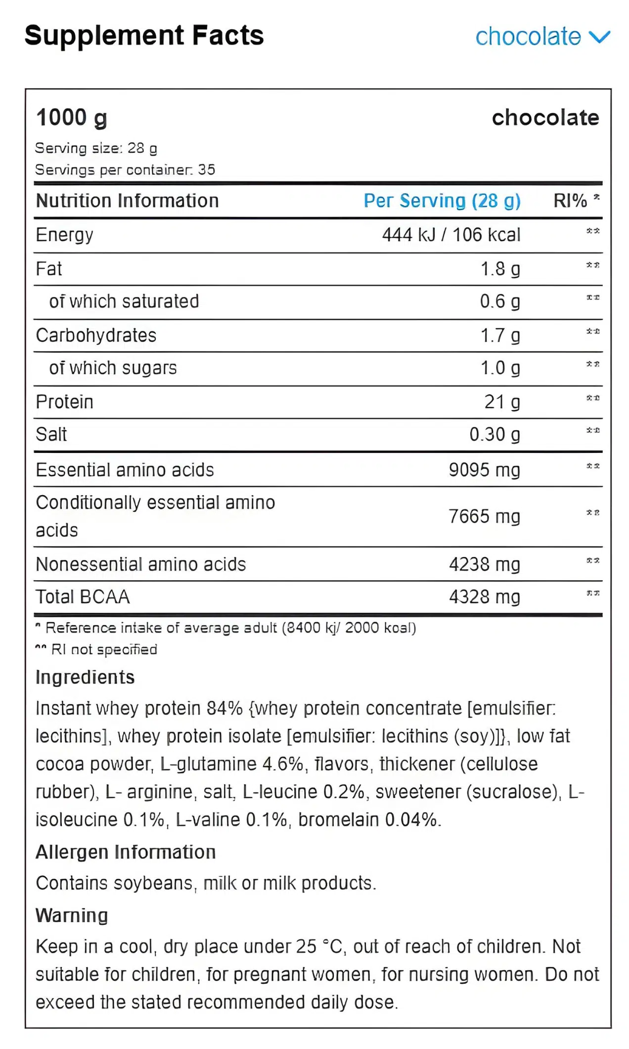 100% PURE WHEY 1KG