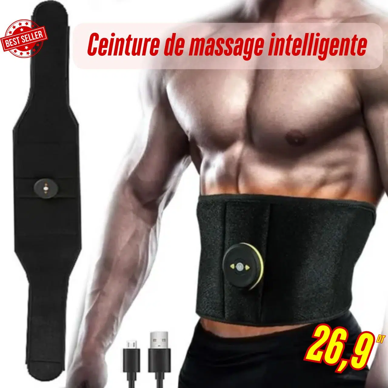 Ceinture de massage intelligente EMS | حزام لعضلات البطن