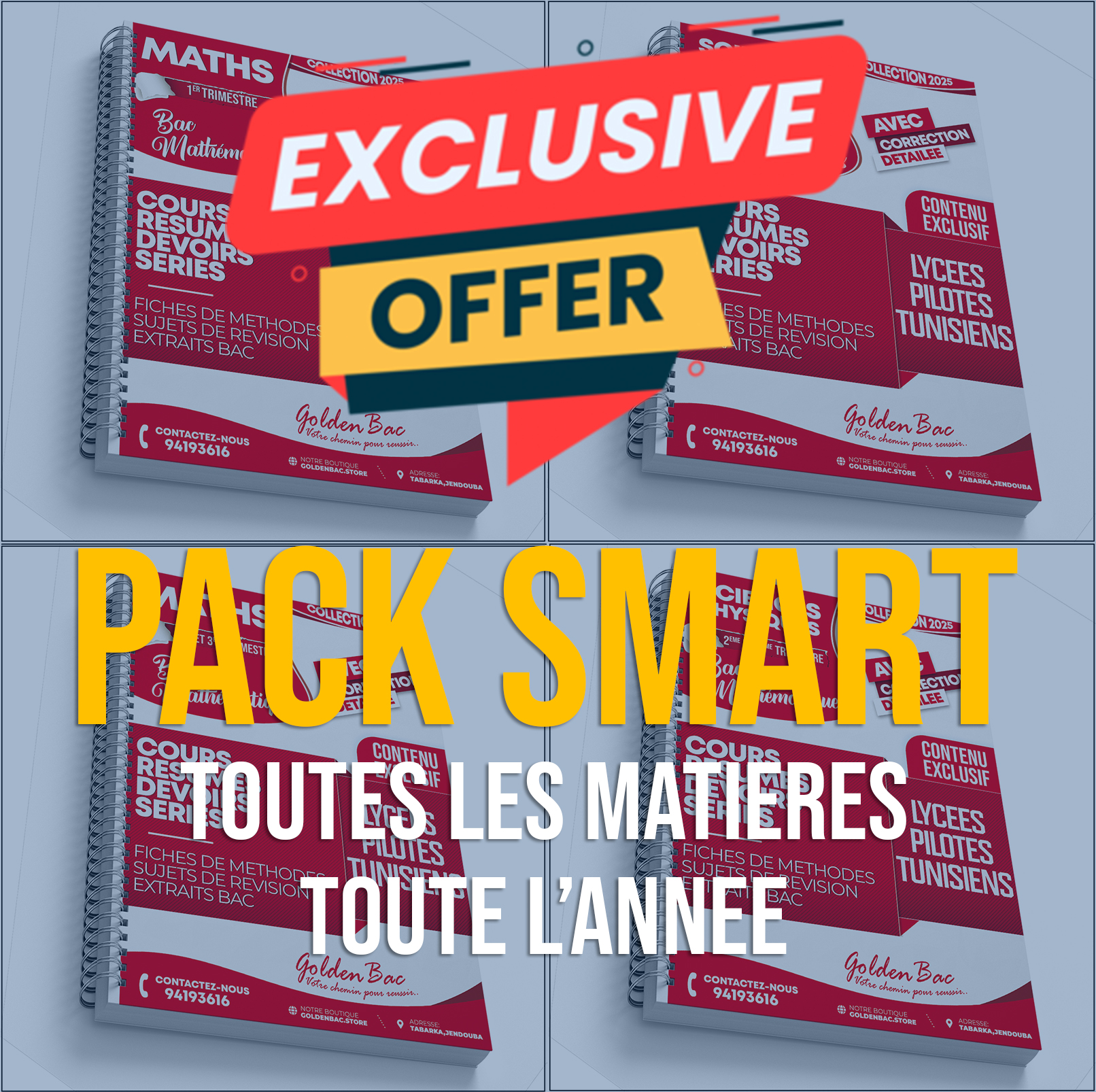 PACK SMART - TOUTES LES MATIERES - TOUTE LANNEE