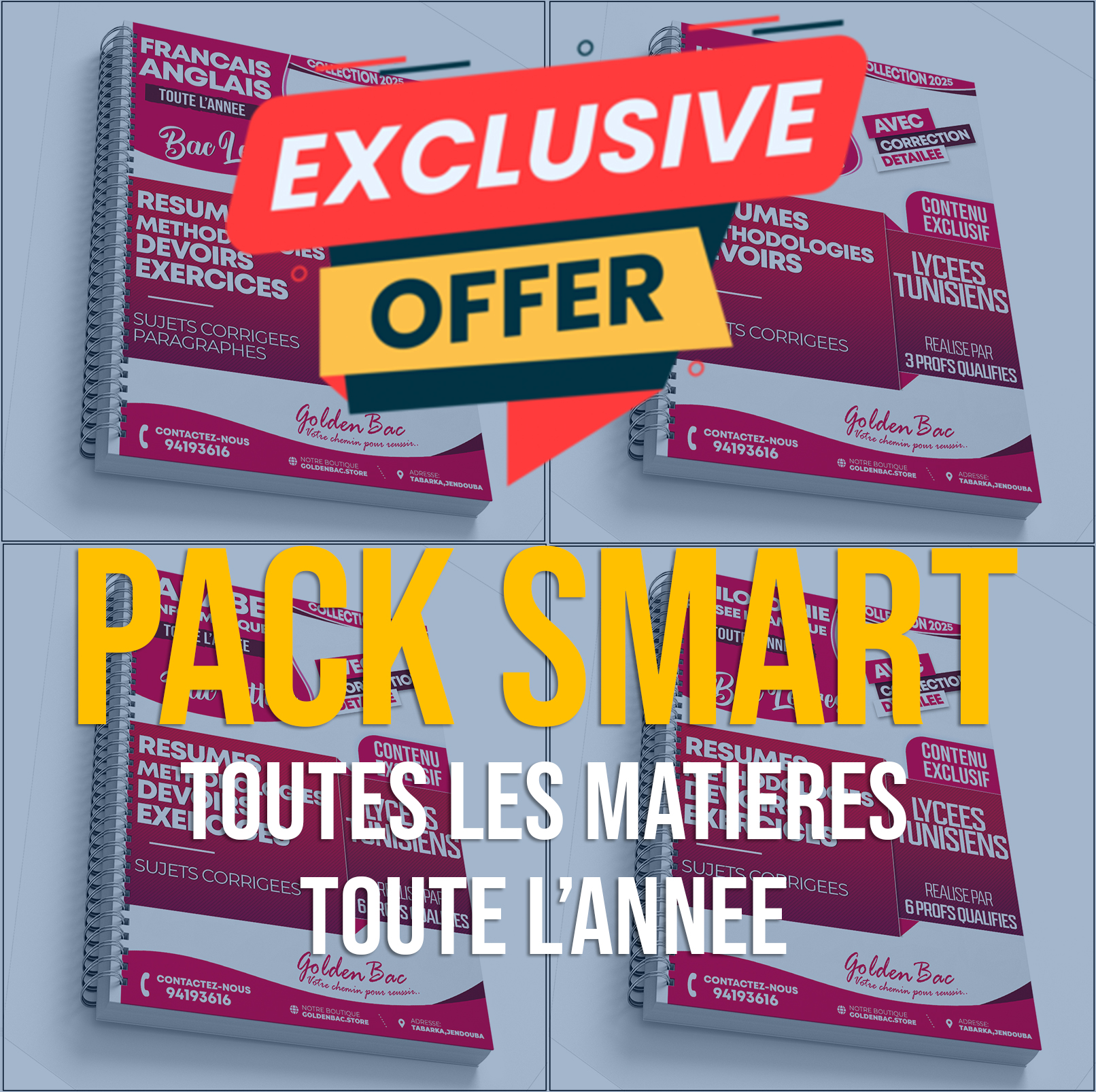 PACK SMART - TOUTES LES MATIERES - TOUTE LANNEE