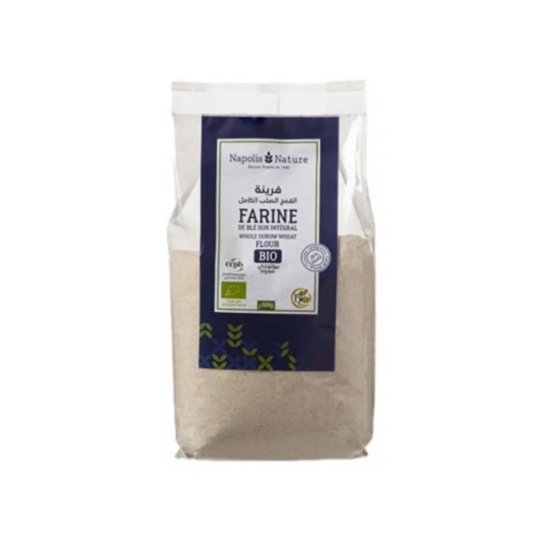 FARINE INTE. BLE DUR BIO 500 GR NAPOLIS