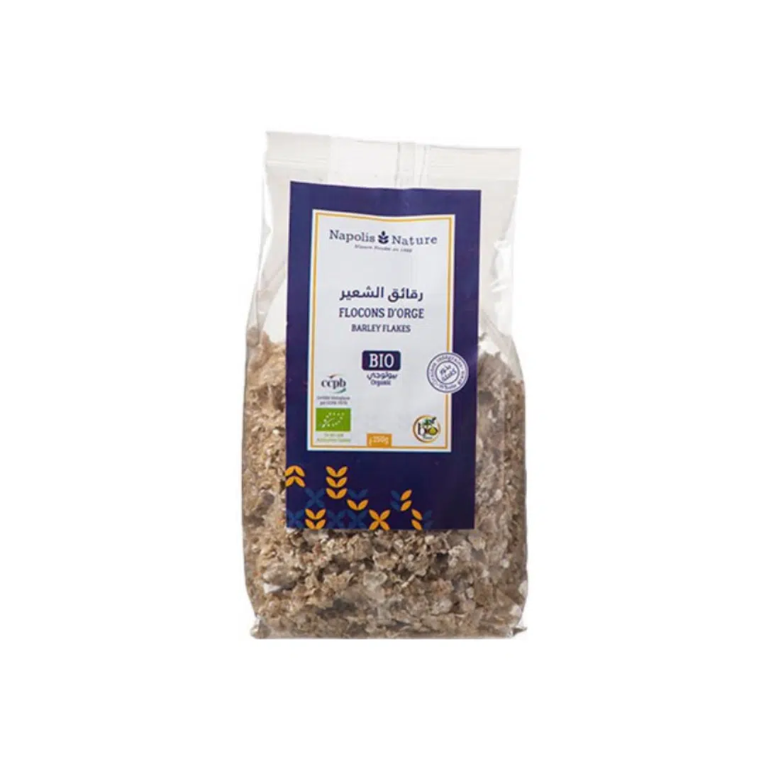 FLOCONS D'ORGE BIOLOGIQUE 250 GR NAPOLIS