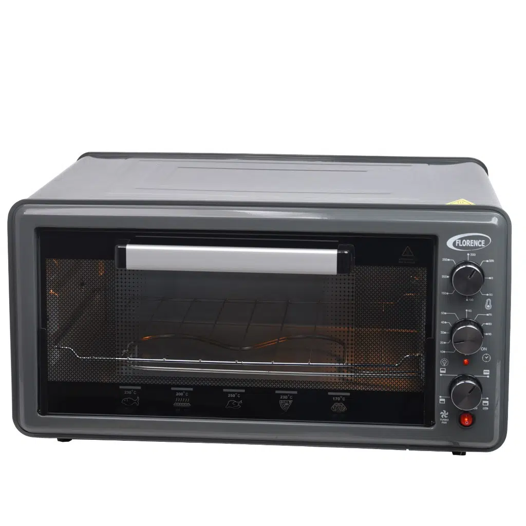 Four Électrique Florence Chaleur Tournante - 52 Litres - 1500 w - Gris Charbon