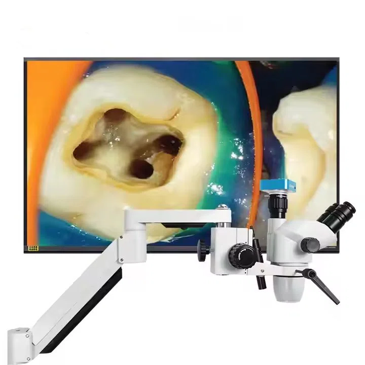 Microscope opératoire dentaire avec caméra 1920*1080P – Grossissement 3.75-22.5X pour chirurgie endodontique