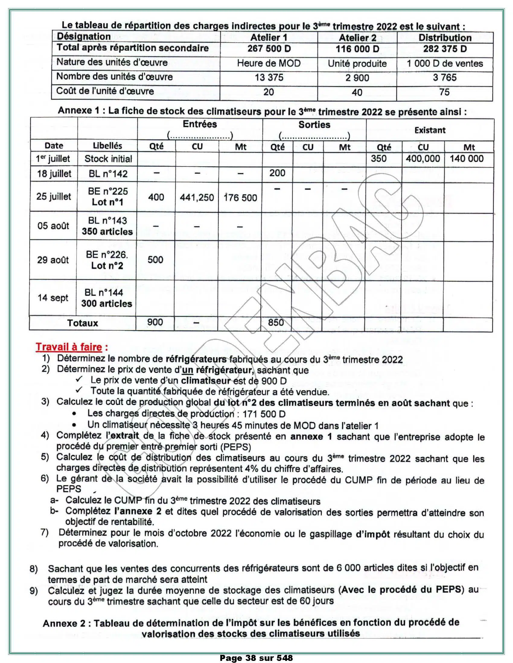 GESTION - TOUTE LANNEE - BAC ECONOMIE