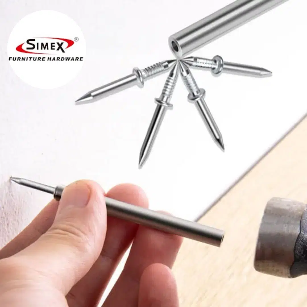 Clou Sans Couture à Double Tête – Pour Plinthes & Décoration (100 PCS + 1 Manchon) SIMEX