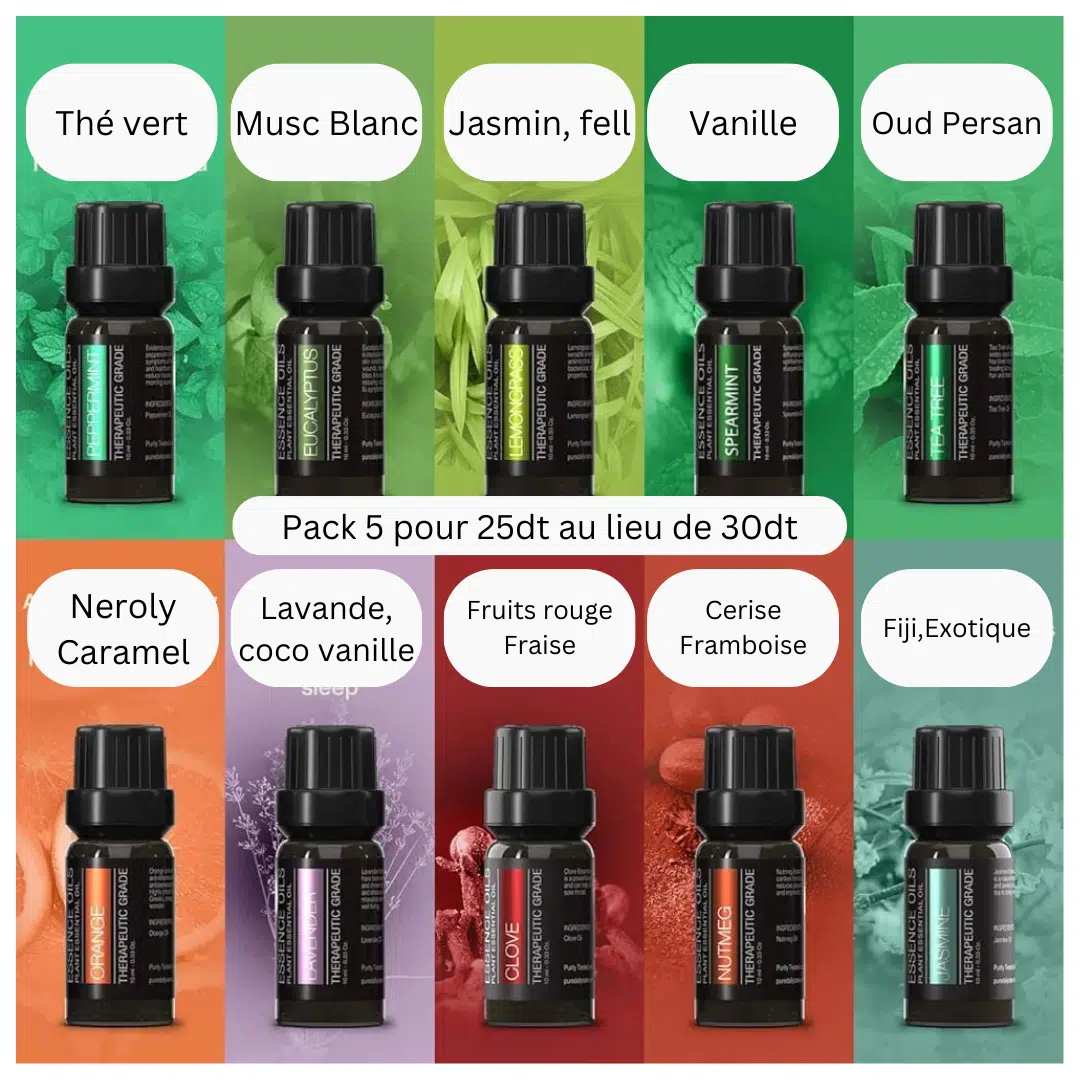 Huiles Essentielles 5 pour 25tnd