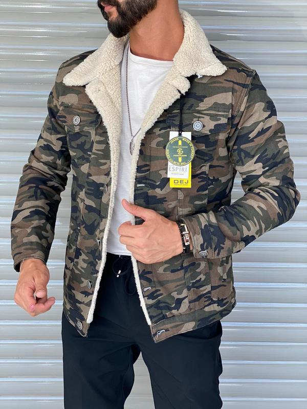 VESTE JEAN COL MOUTON