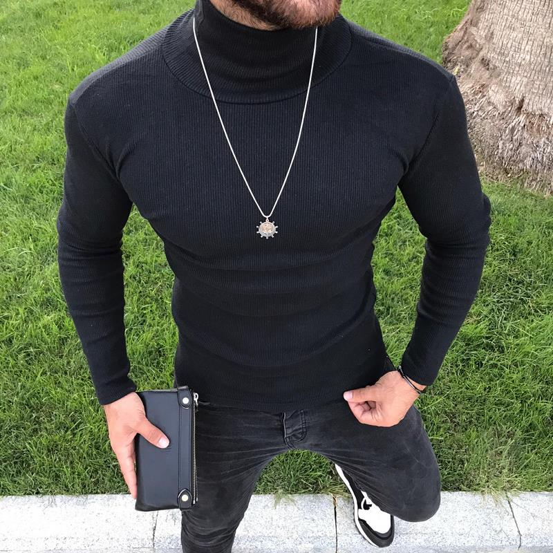 Pull Col Montant Roulé