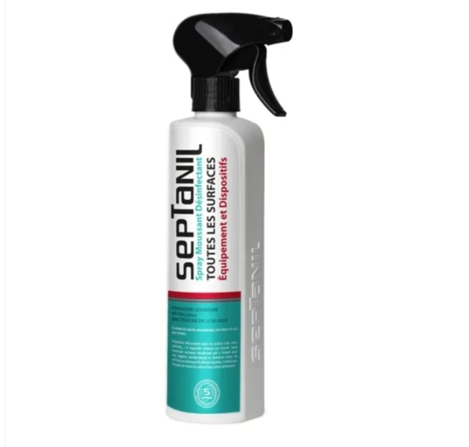 Septanil, spray moussant désinfectant surfaces et dispositifs 500ml