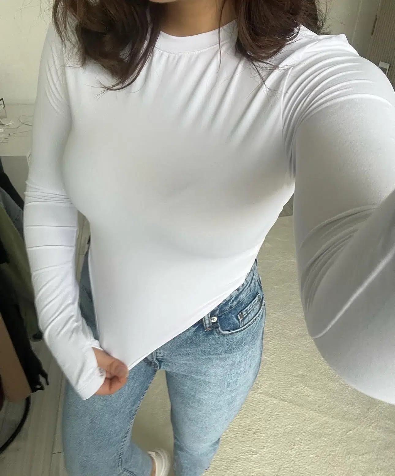 Off shoulder white top