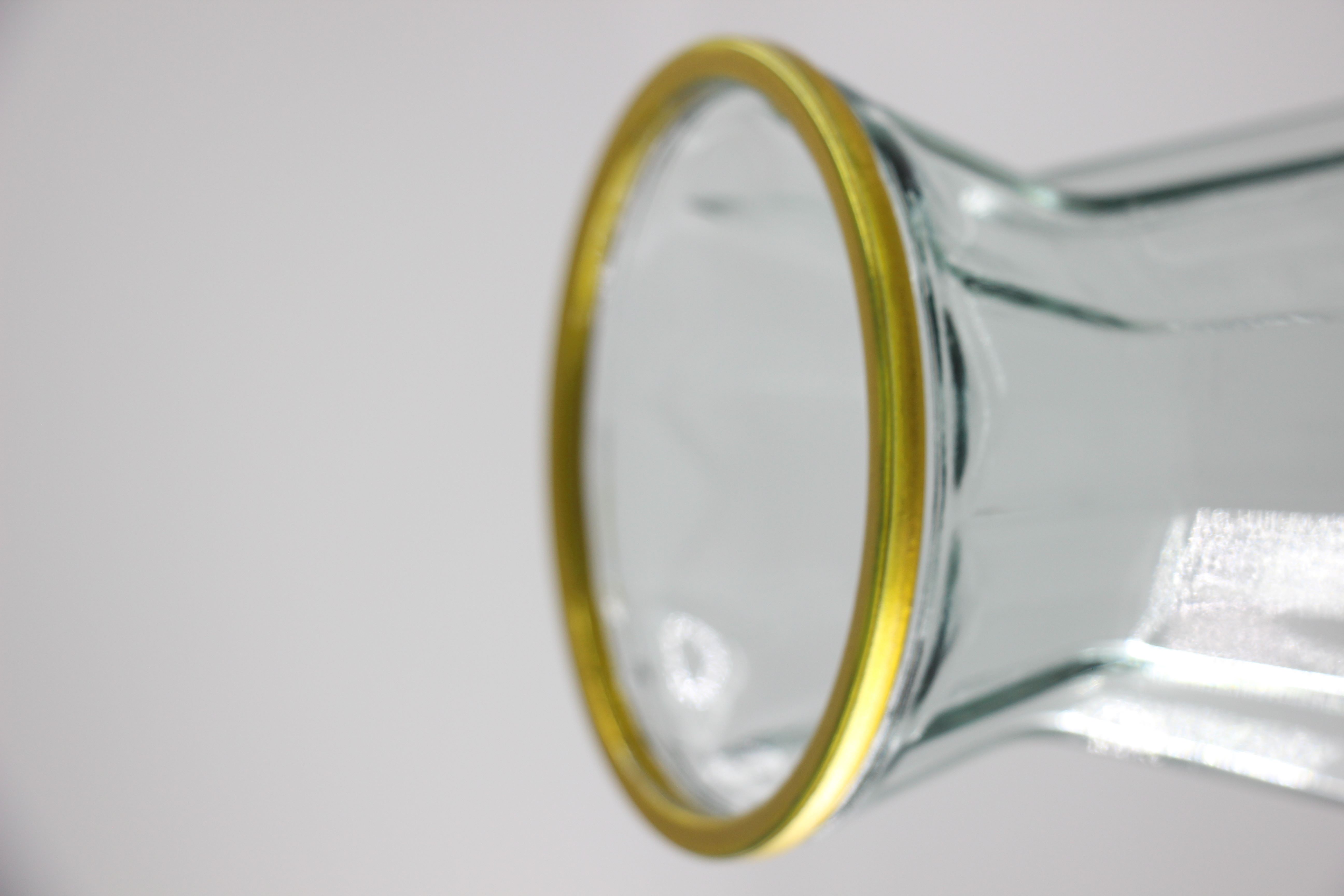 Pot en verre  bocal dore