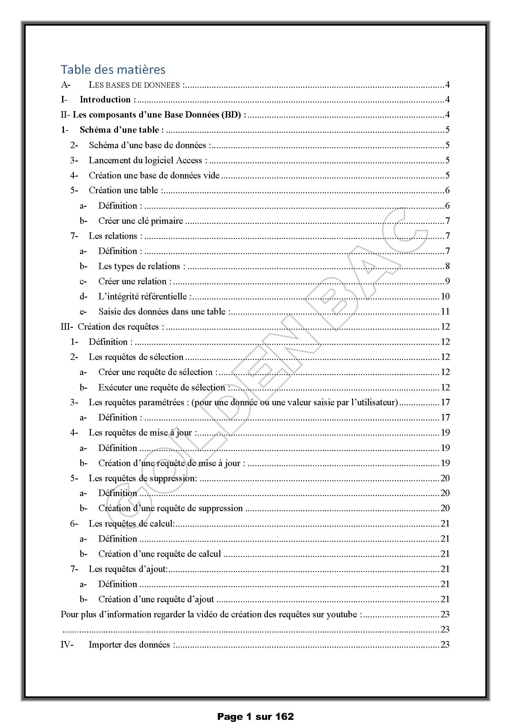 INFORMATIQUE - TOUTE LANNEE - BAC ECONOMIE