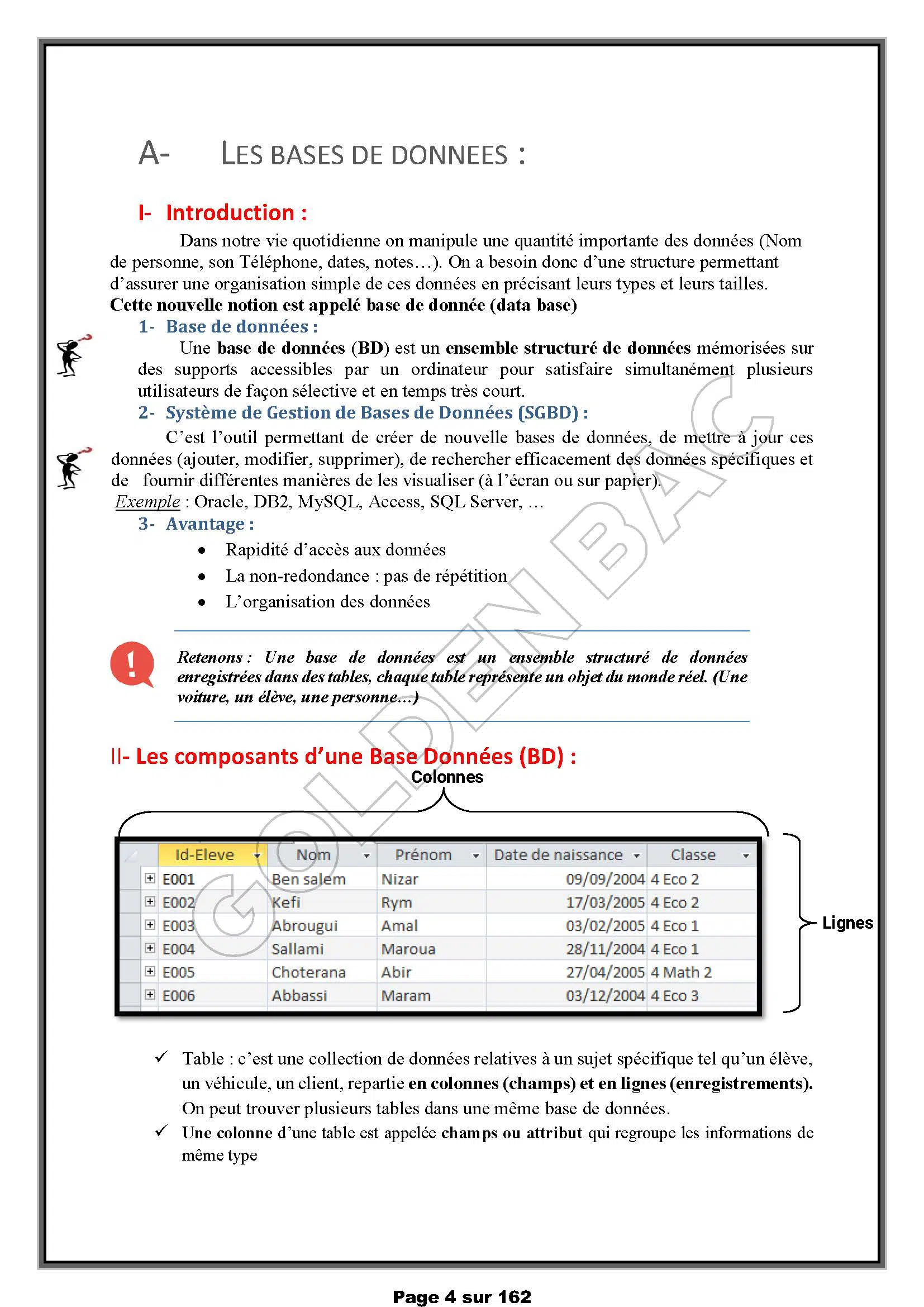 INFORMATIQUE - TOUTE LANNEE - BAC ECONOMIE