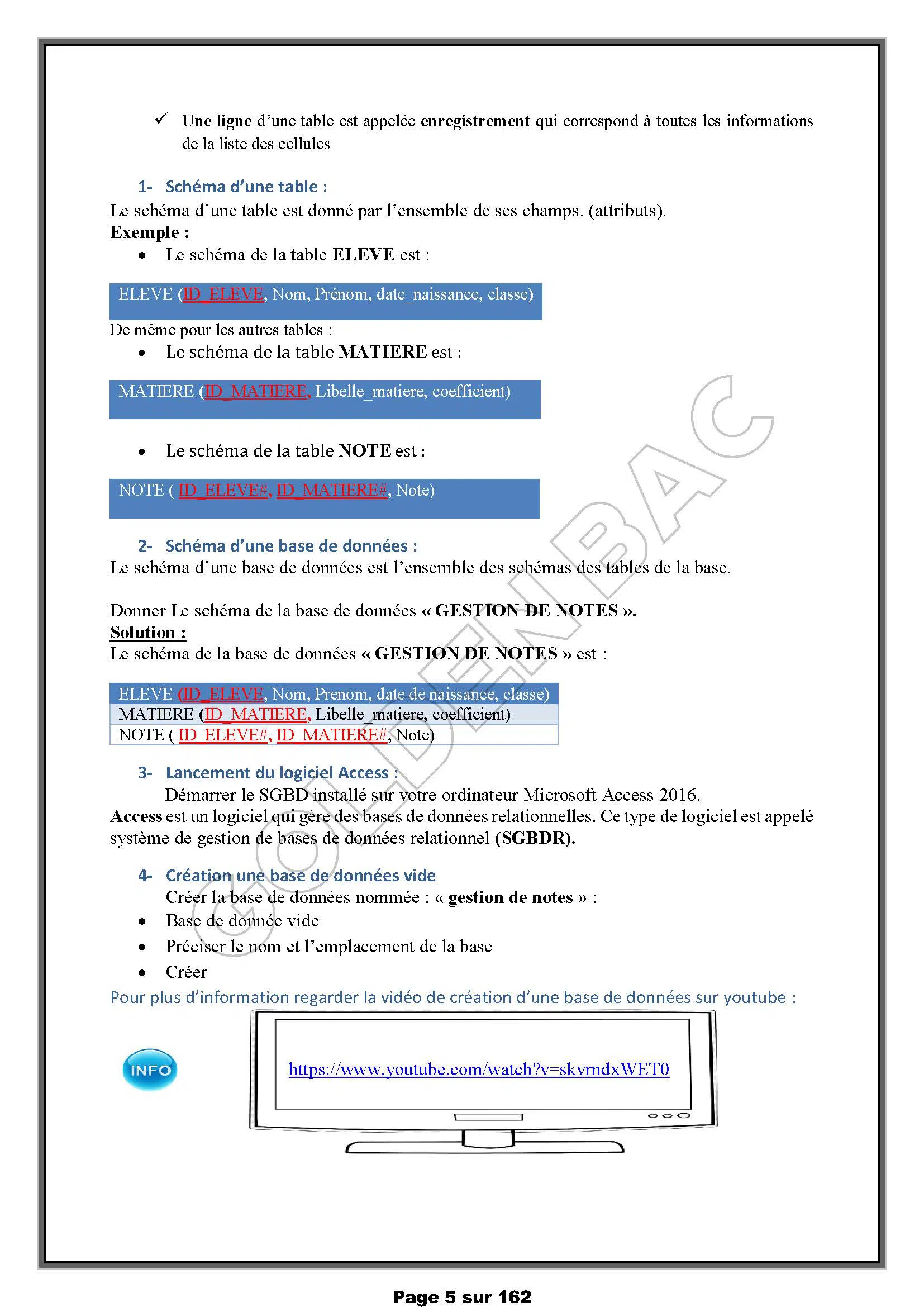 INFORMATIQUE - TOUTE LANNEE - BAC ECONOMIE