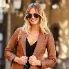 BLAZER CUIR FEMME