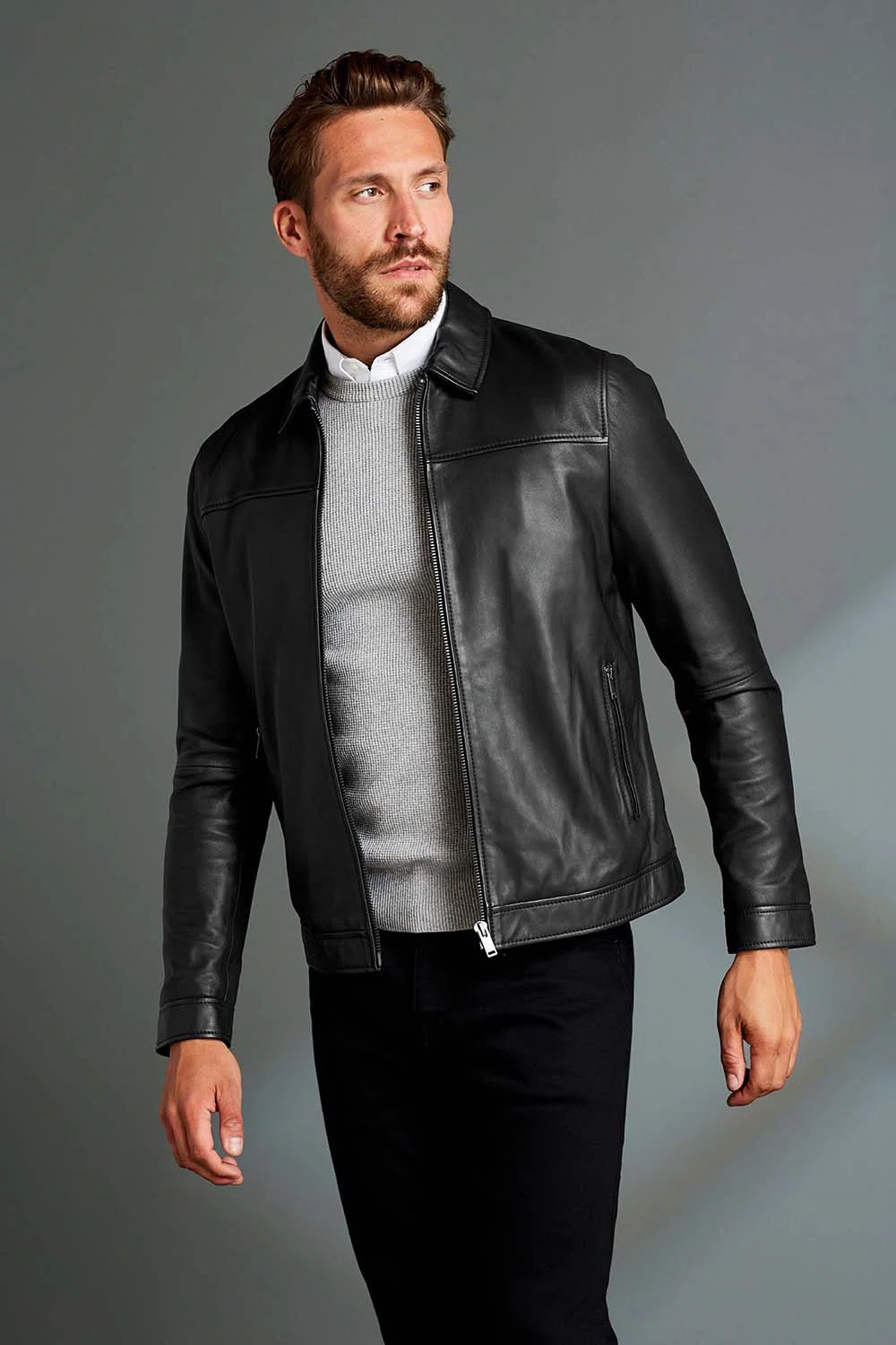 BLOUSON CUIR HOMME