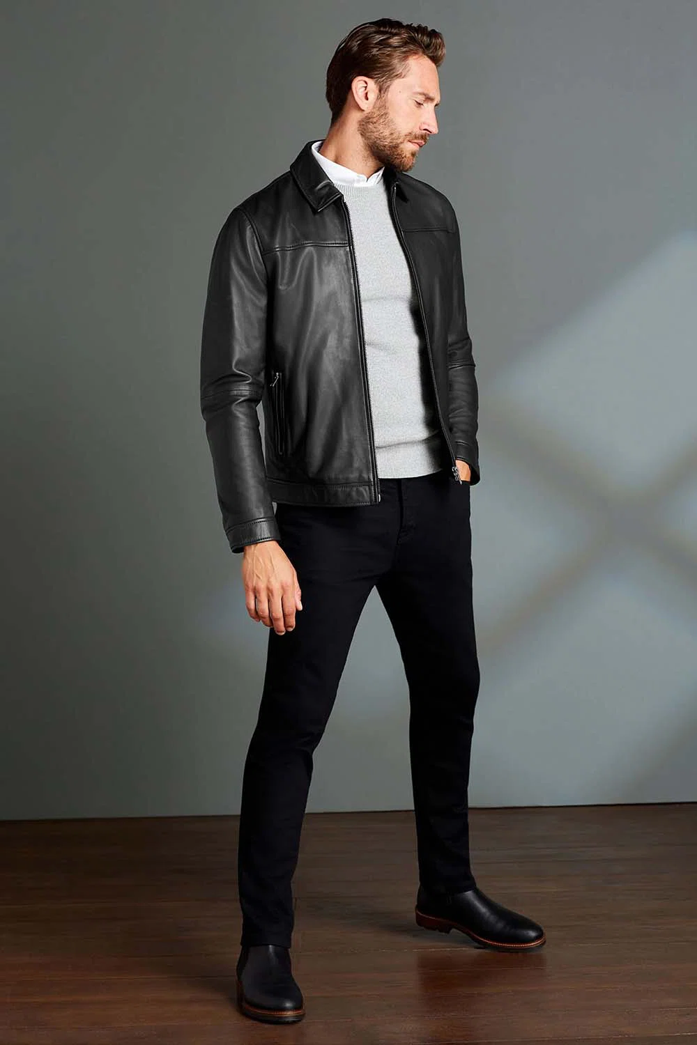 BLOUSON CUIR HOMME