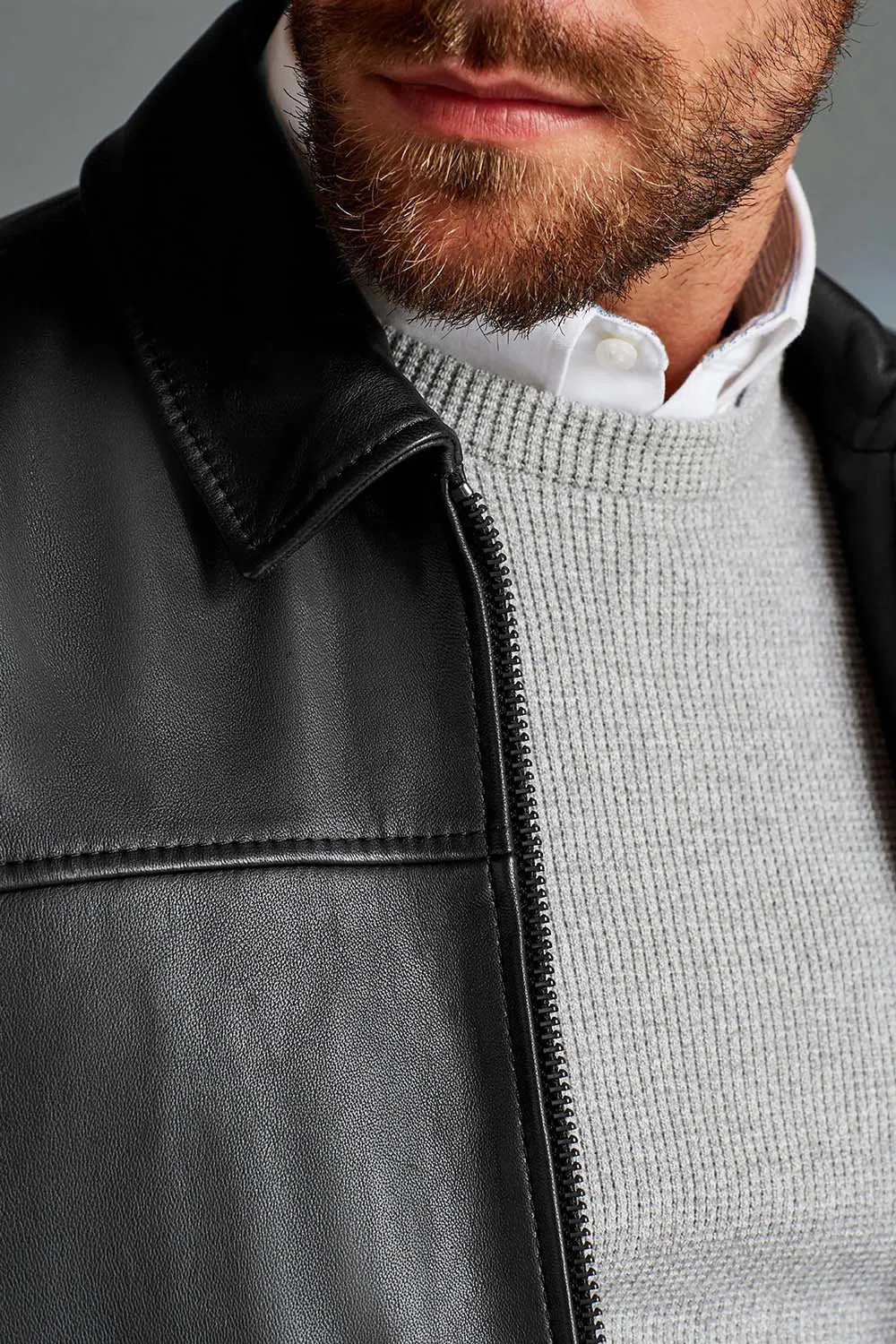 BLOUSON CUIR HOMME