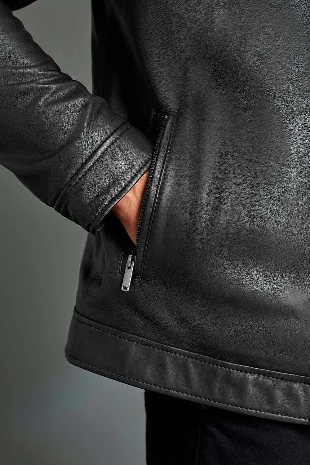 BLOUSON CUIR HOMME