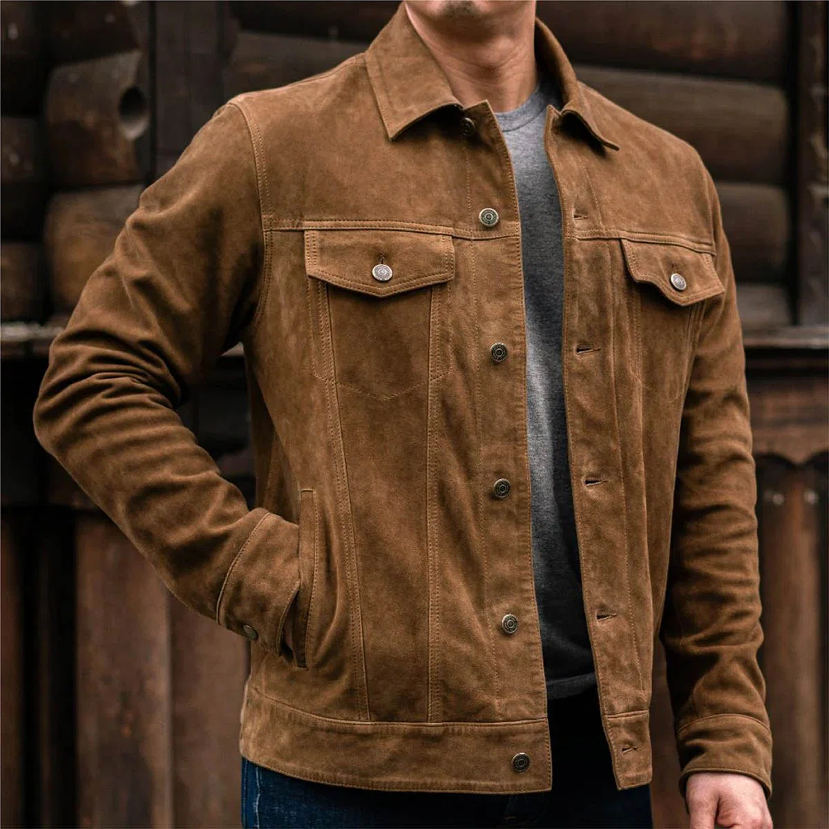 BLOUSON DAIM HOMME