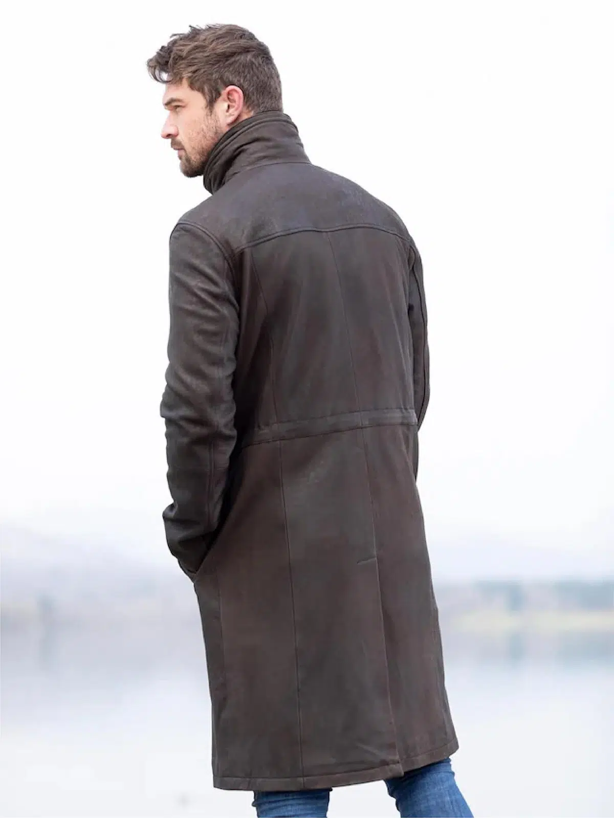 MANTEAU CUIR HOMME